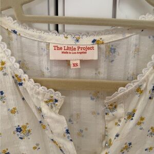 Floral Blouse - White and Blue